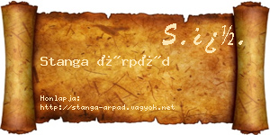 Stanga Árpád névjegykártya